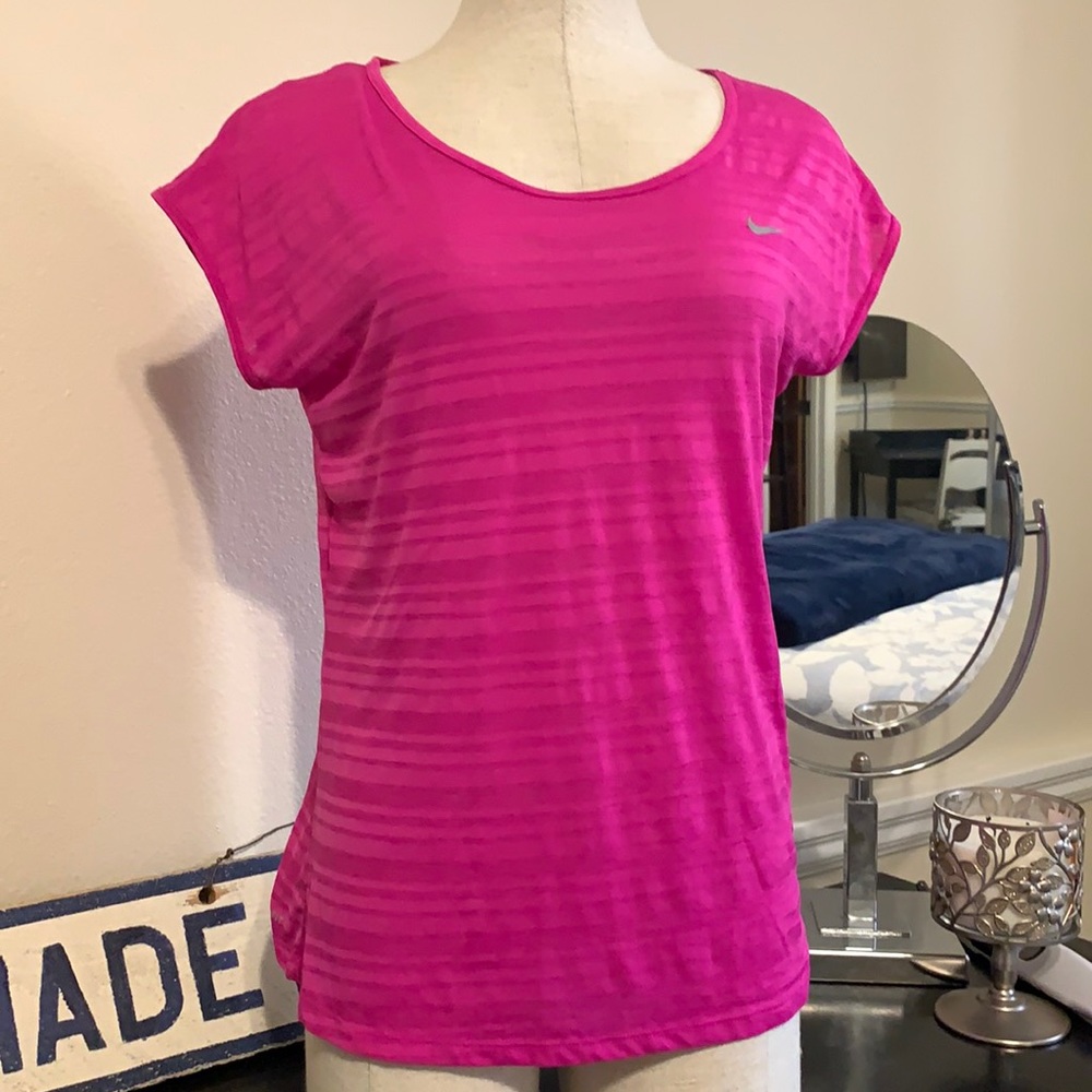 Nike Dri-Fit hot pink top. Size medium.